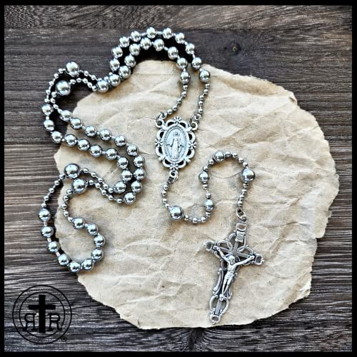 Rugged Rosaries® Floral WWI Battle Beads Rosary - Handmade in Texas - Strong Military Style2
