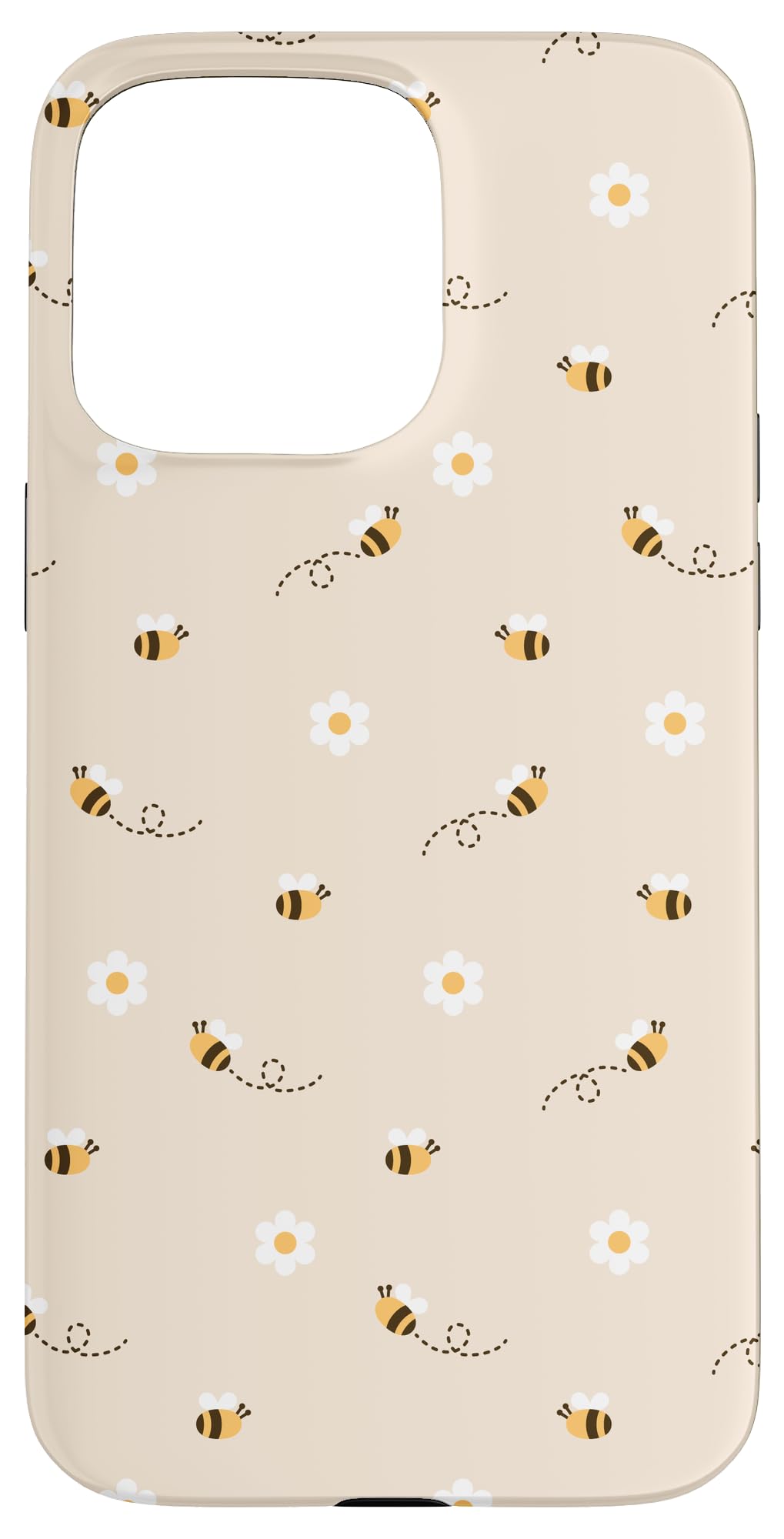 iPhone 15 Pro Max Honeybee Daisy Flower Pattern Honey Apiarist Cute Bumble Bee Case