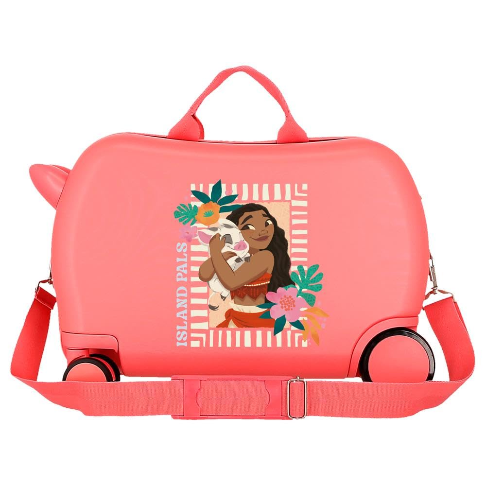 Joumma Disney Vaiana Sea Vibes Maleta Infantil Coral 45x31x20 cm Rígida ABS 24,6L 1,76kg 2 Ruedas Dobles Equipaje de Mano