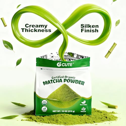Organic Matcha Powder, 18 oz | Natural Drinks Pure Tea Powder | Organic Certification & Non-GMO | for Matcha Latte, Smoothies, Baking, and Beverage Preparation | Gluten-Free & Vegan - image 7