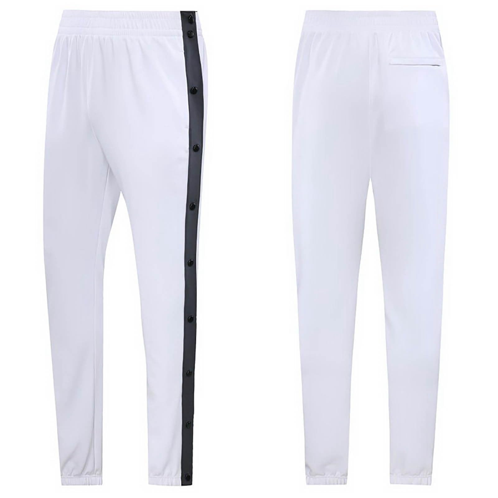 Pantalones de rehabilitación para mujer con apertura lateral – Pantalones de entrenamiento para hombre con botones laterales con botones – Pantalones de chándal para chicos – Pantalones deportivos