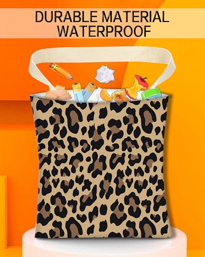 Image of Car Trash Can, Durable Hanging Car Trash Garbage Bag, Cute Automotive Garbage Cans Organizer, Luxury Brown Leopard