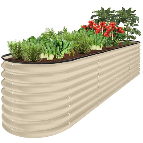 Best Choice Products 8x2x2ft Metal Raised Garden Bed, Oval