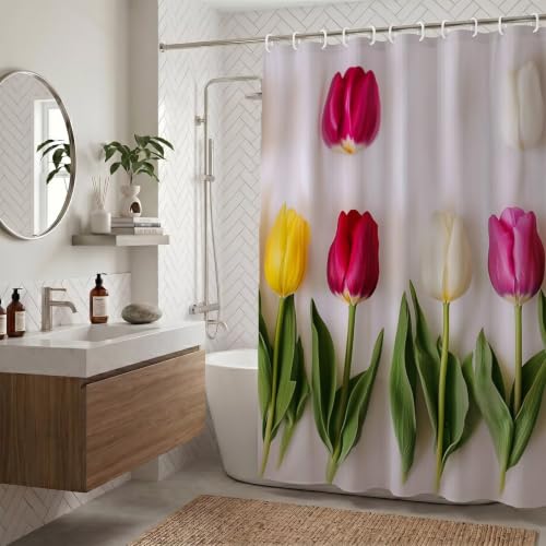 Rideau de douche imperméable et lavable en machine 150x170 en polyester avec oeillets ZO-838