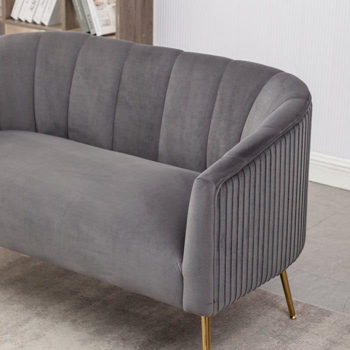 Image of 2-Seater,Loveseat Sofa Couch for Home and Living Room Bedroom & Office and Hallway Sofa (Grey)
