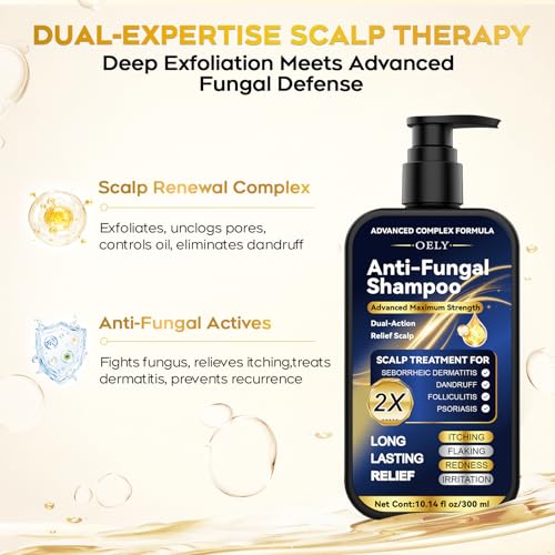Image of Enhanced Antifungal Shampoo for Seborrheic Dermatitis & Folliculitis-Fresh
