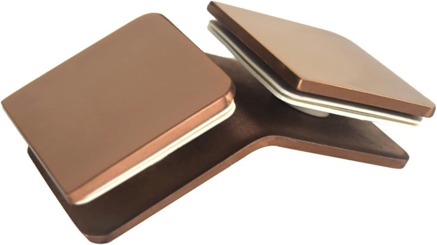 Jfgctyhxy One Color Glass Door Hinges, Stainless Steel 304 Rose Gold Glass Fixed Clip, Bathroom Door Code Corner, Partition Shower Room Hinge