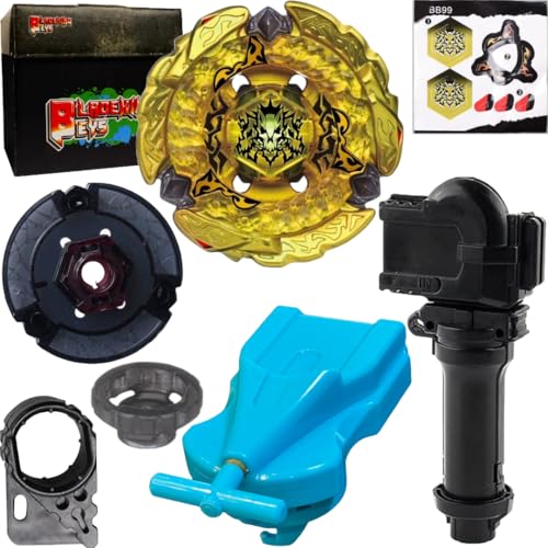 Image of BLADEKING BEYS BB99 Hell hade' kerbecs + 1 Way String Launcher (Right Spin) +Grip + Toy Storage Box