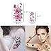 32 Sheets Flower Temporary Tattoos for Women, Roses Cherry Blossoms Fake Tattoos, Realistic Temporary Tattoo Kids, Gifts for Girls and Women
