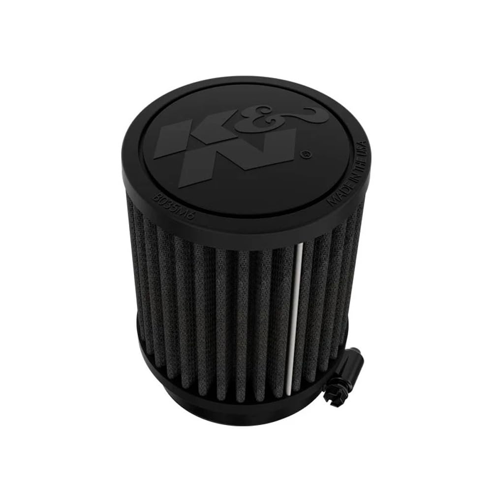 K&N Czarny uniwersalny okrągły filtr powietrza Dryflow kołnierz 64 mm, średnica zewnętrzna 89 mm, wysokość 102 mm (RU-3125HBK)