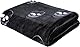 Catherine Lansfield Kuschelige Fleece-Decke mit Totenköpfen, 130 x 170 cm, Grau