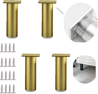 Heavy Duty Furniture Table Legs Furniture Legs,Aluminum Alloy Cabinet Legs,Kitchen Feet,Sofa Foot,Replacement Legs,Desk Legs,Metal Table Legs,Chair Bed Feet,Height Adjustable,4 Pie