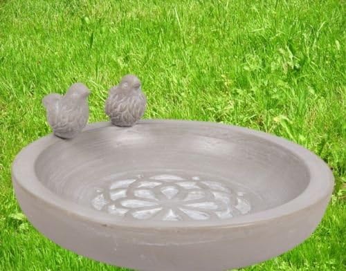 25cm Diameter Decorative Garden Bird Bath Ceramic Bird Feeder Ornamental