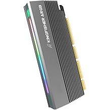 Aluminum Alloy 5V 3Pin ARGB PCIE 4.0 to NVME Protocol Adapter Card with SSD Heatsink Support PCIE X4 X8 X16 Slot RGB