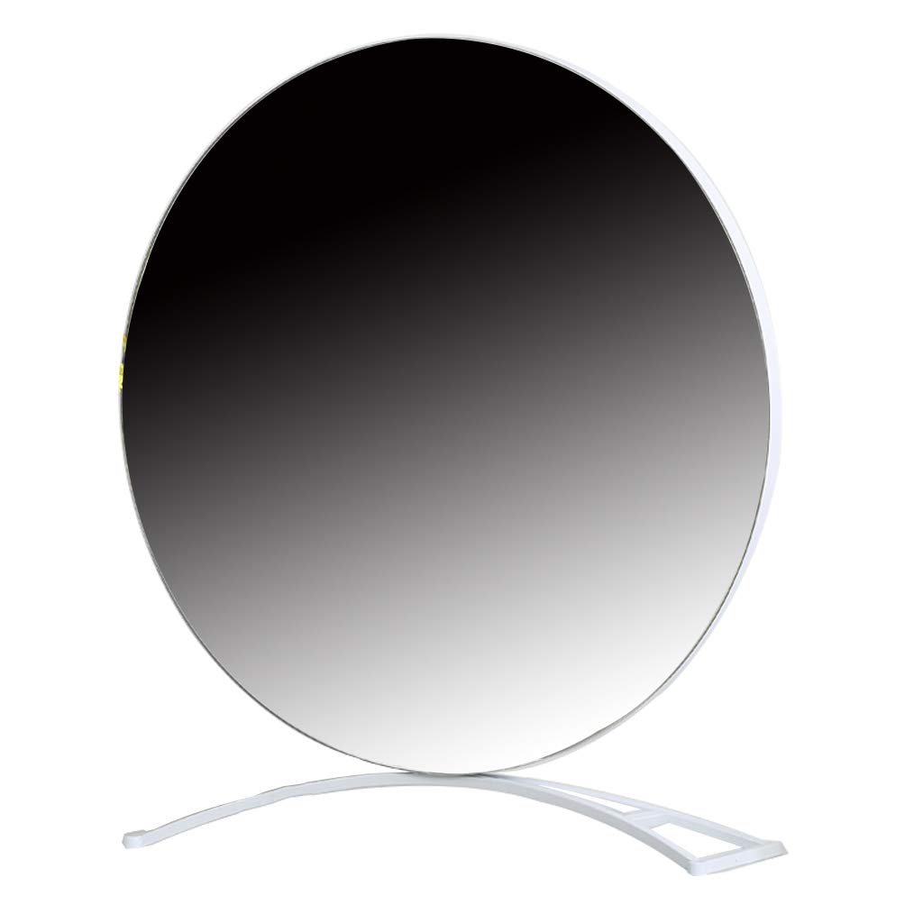 Home Décor Desktop Vanity Mirror, Black/Gold/White Metal Frame Mirror, HD Round Makeup Mirror for Living Room, Bedroom and Bathroom, 40cm, 50cm, 60cm