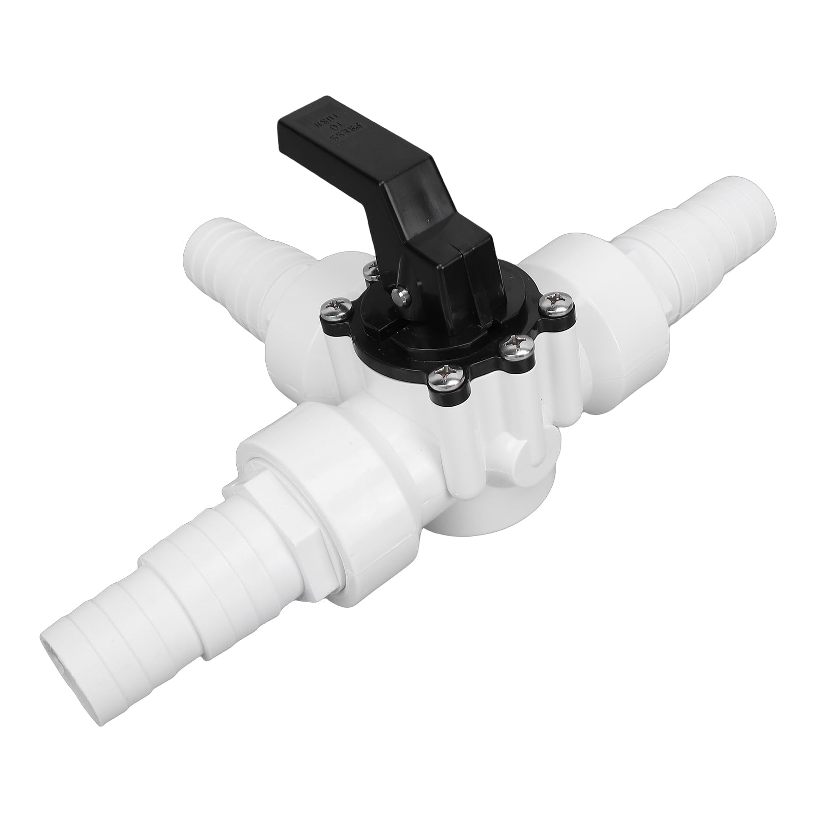 Zestaw 3-drogowego zaworu przełączającego DIRBAK, G1½ PVC ze złączami ze stali nierdzewnej | Korpus z PVC + części ze stali nierdzewnej, gwint żeński G1½, zestaw 12-częściowy, do instalacji wodno-kanalizacyjnej