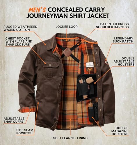 Image of Legendary Whitetails Mens CCW Waxed Cotton Shirt Jacket