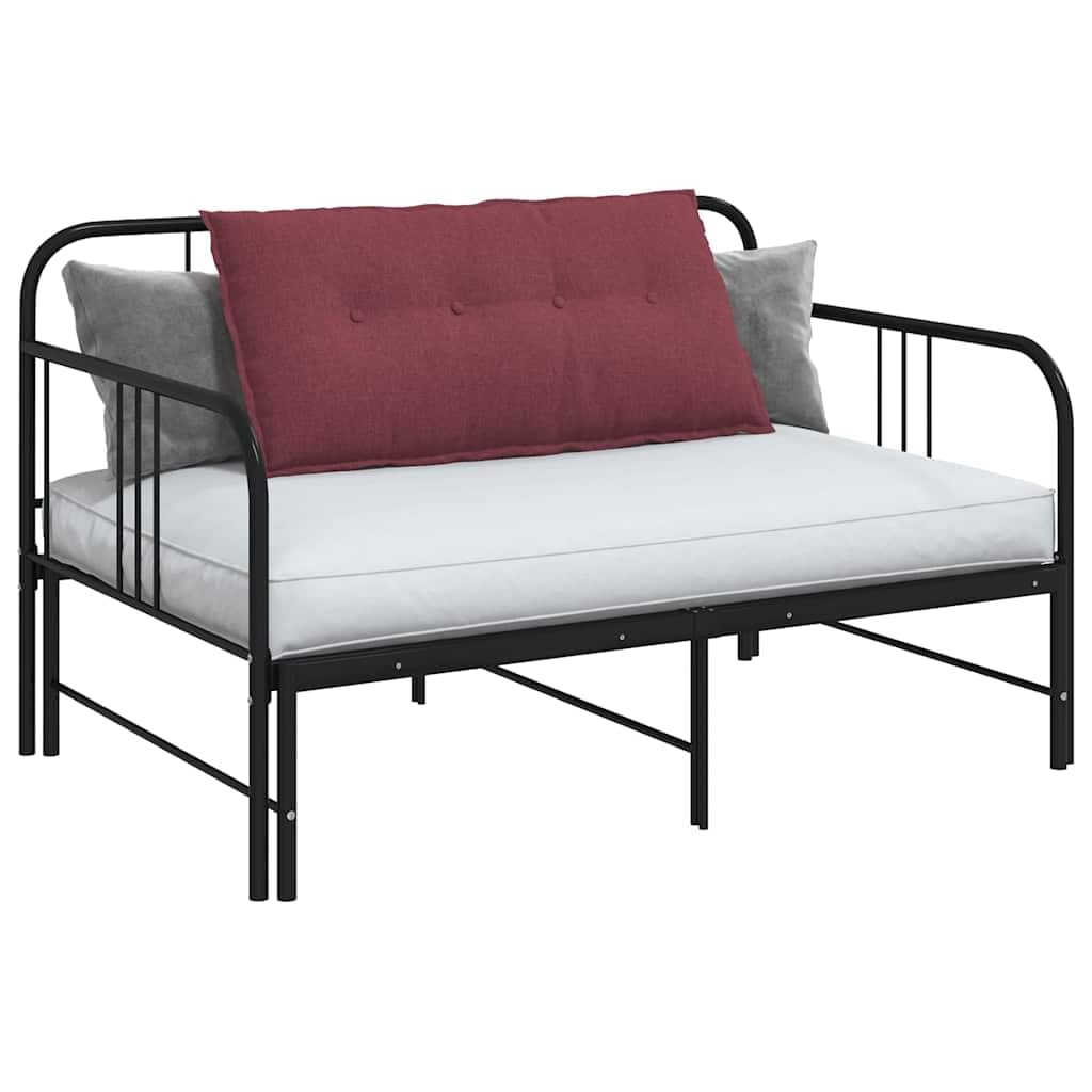 Cojín para el respaldo, color rojo vino, 100 x 19 x 50 cm, con funda de tela suave, diseño moderno, cremallera extraíble, lavable, cojín de sofá para salón, dormitorio, oficina