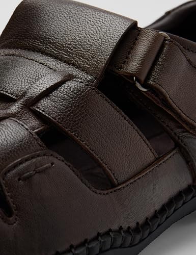 Image of Lee Cooper LC9274C Men's Fisherman Leather Sandal | Sandal for Office & Everyday Comfort | Cushioned Grip Insole | Lightweight & Stylish Sandal for Travel and Outdoor