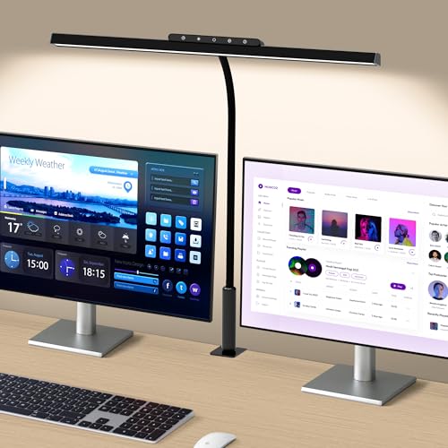 Image of Desk Lamp with Clamp,Eye-Caring Adjustable Brightnes Desk Light for Office