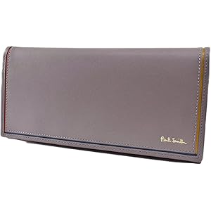 お値下げ中！ [美品]グレー ストライプ 長財布 箱付き Amazon | [ポールスミス] 長財布 財布 メンズ ブランド 本革