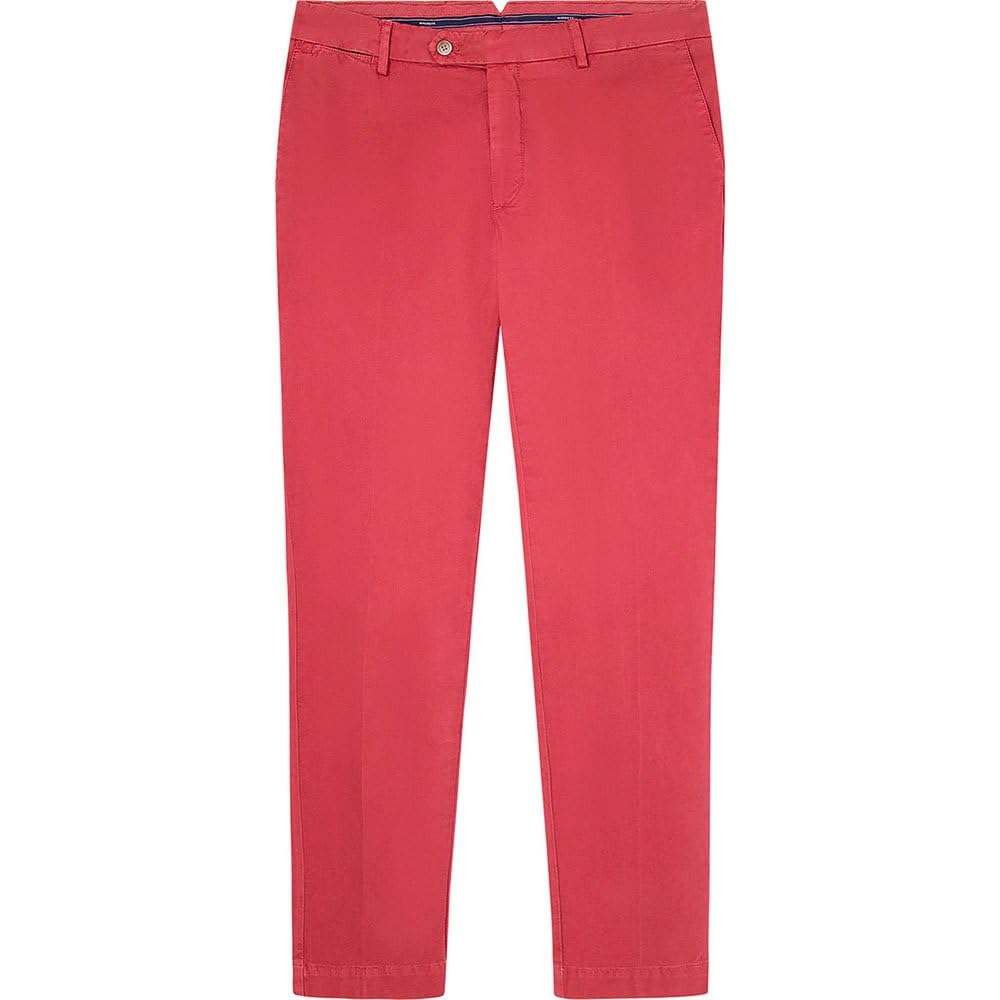 Hackett London Men's C Chino Kensington Trouser, Red (Dusty Red), 32W/34L