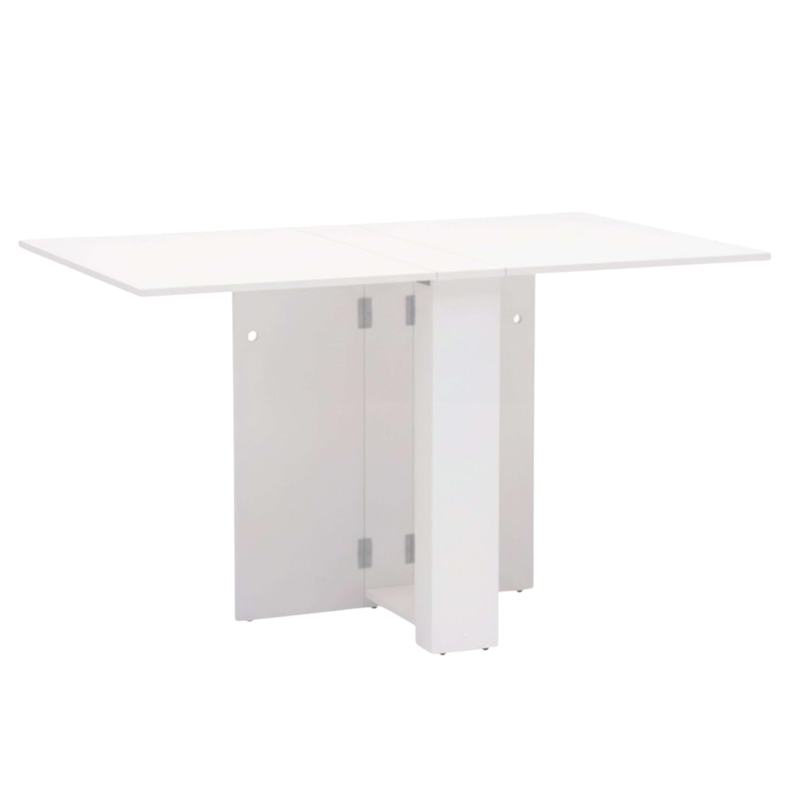 Suarez Swing Mesa Cocina Melamina abatible Plegable Color Blanco 18-135x75x80 cm