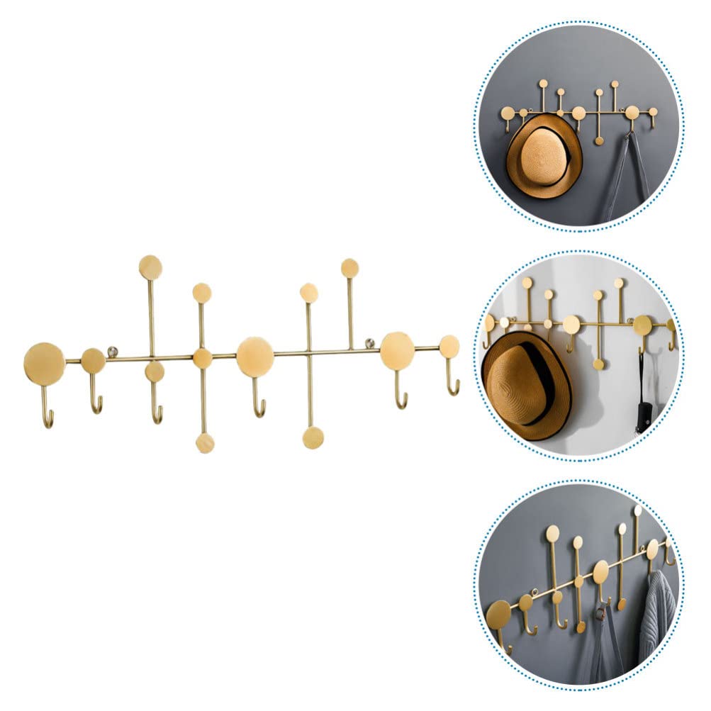 VASDEV Colgador de pared múltiple Perchero Perchero Ganchos de fila de hierro sin perforaciones Sombreros Toallas Batas Carteras Percha de ropa para colgar Chaqueta Abrigo Baño Sala de es