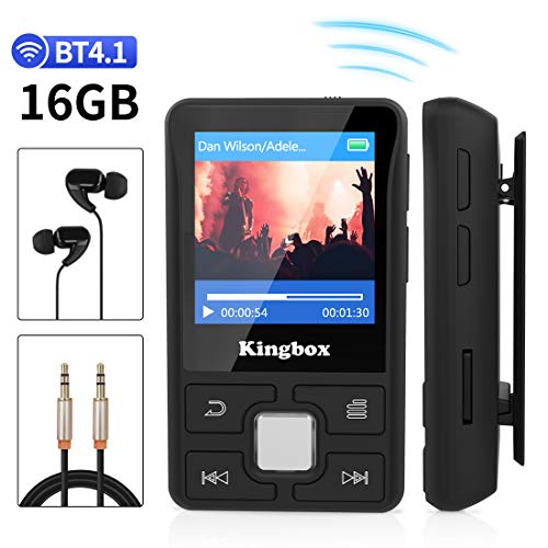 MP3 Player with Bluetooth 16GB, Clip MP3 Player Portable Lossless Sound with FM