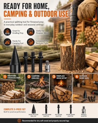 tixiboli Firewood Auger Drill Bit Set