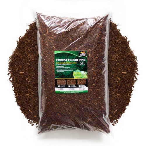 Terra Exotica Forest Floor Pine 10/20 Liter in fein, mittel, grob - Pinienrinde als Einstreu für Terrarien - Terrarienbodengrund für Reptilien, Amphibien und Insekten (20 Liter, fein)