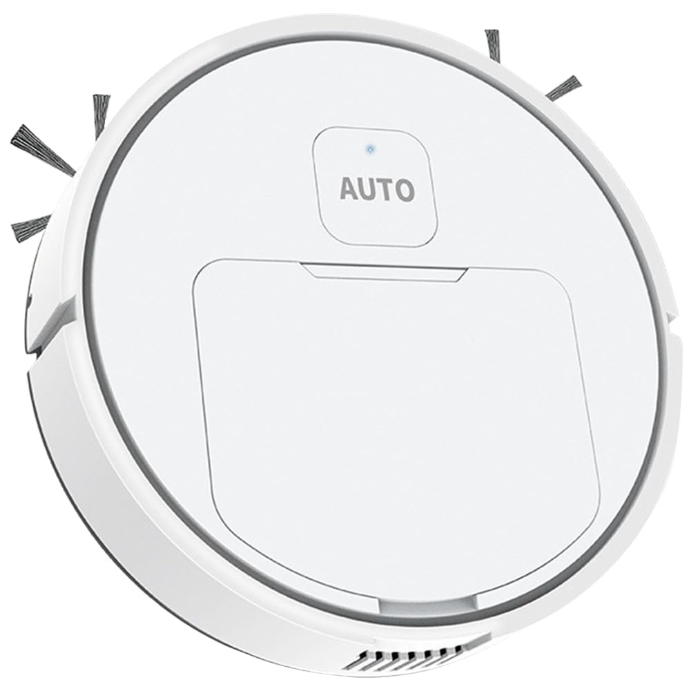 CTRLZS Pet Hair for Home Floor Cleaning Robot Vacuum Cleaner USB Rechargeable 1000Pa Suction Sweeper Carpet Washer White