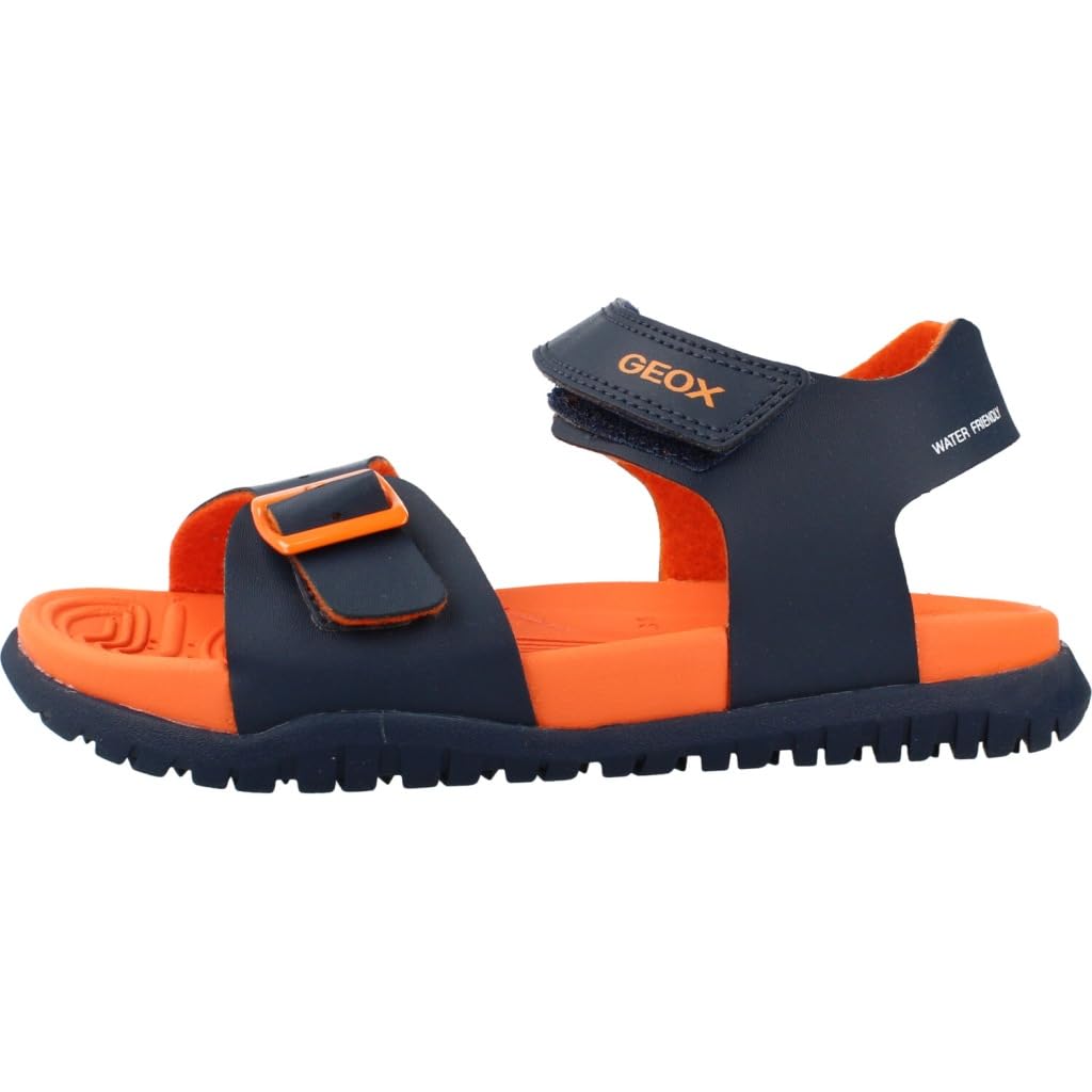 Geox J Sandal Fusbetto Bo, Sandalia, Azul Marino, 36 EU