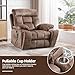 CANMOV Large Power Lift Recliner Chair with Massage and Heat for Elderly Big and Tall People, Overstuffed Wide Recliners with 2 Cup Holders, Side Pocket and USB Port, Camel