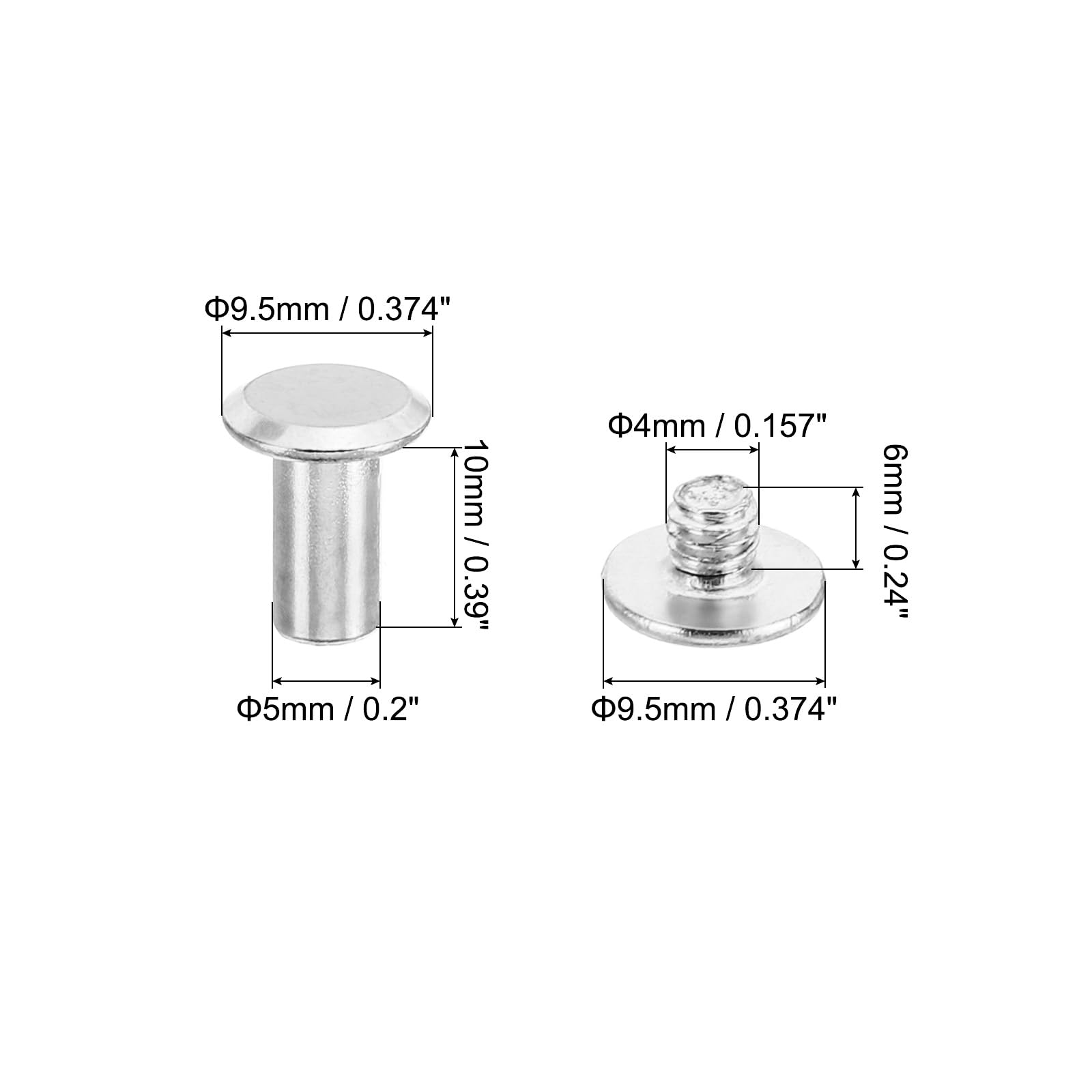 PATIKIL M5x10mm Chicago Screws - Image 2