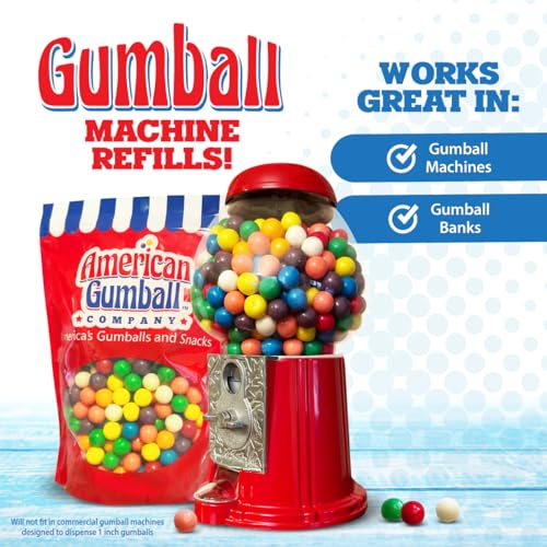 American Gumball Company OZJONG 62 Inch Bubble Gum Balls For Small 1/2 Inch Gumball Machine thumb #1
