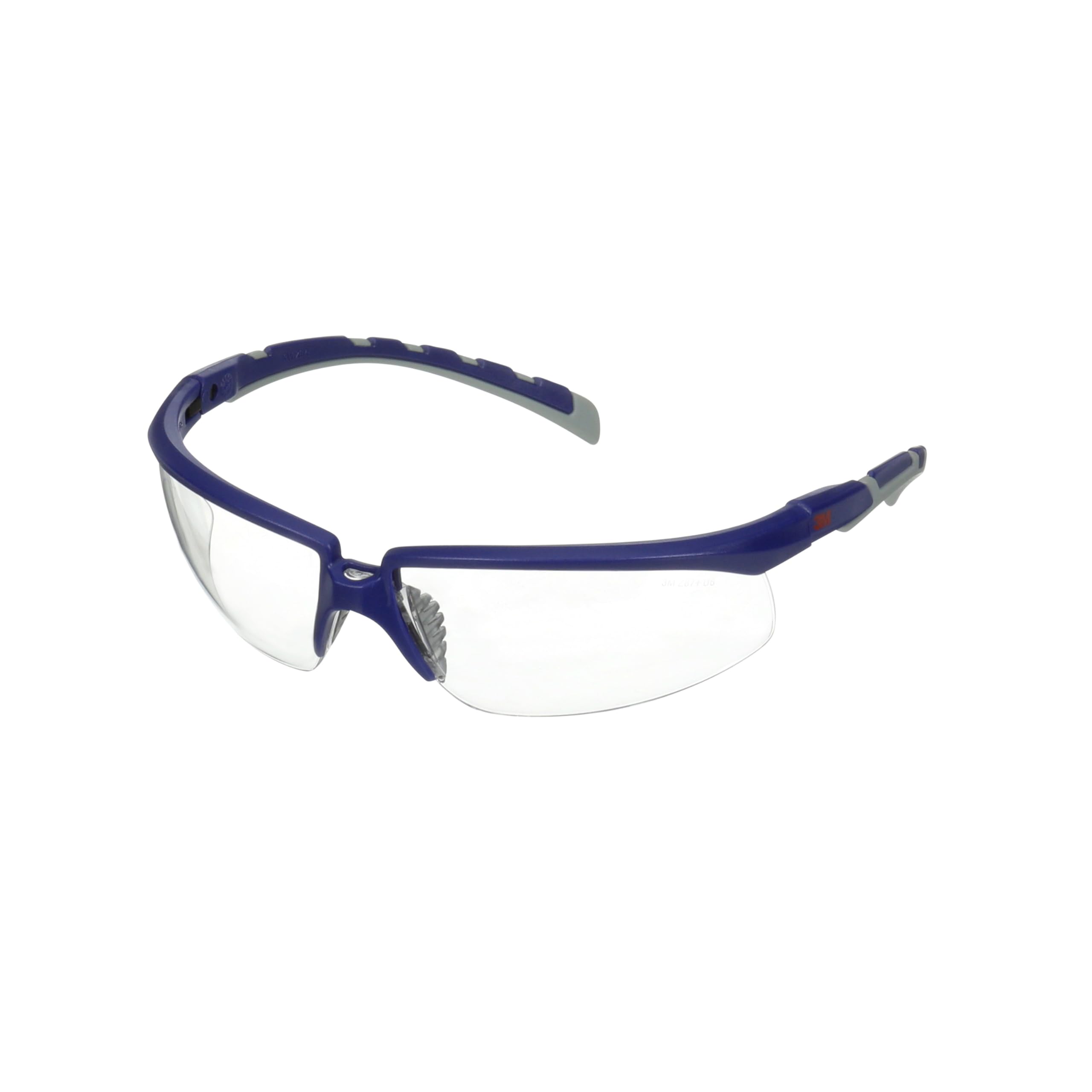 3M Solus 2000 Series, Blue/Grey Temples, Clear Anti-Scratch+ lens, S2001ASP-BLU