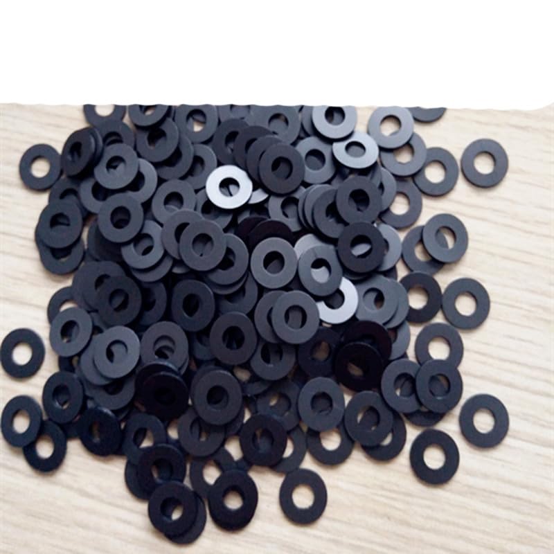 100pcs M2-M2.8 thickness 0.15/0.2/0.25/0.3 mm High Precision Black Color Polyslider Graphite Nylon Flat Washer-2.2x4 mm,thickness 0.3 mm