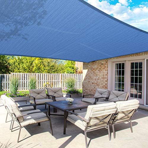 MOVTOTOP Sun Shade Sails 10x13 FT Rectangle, 185 GSM Thicker Outdoor Shade Block