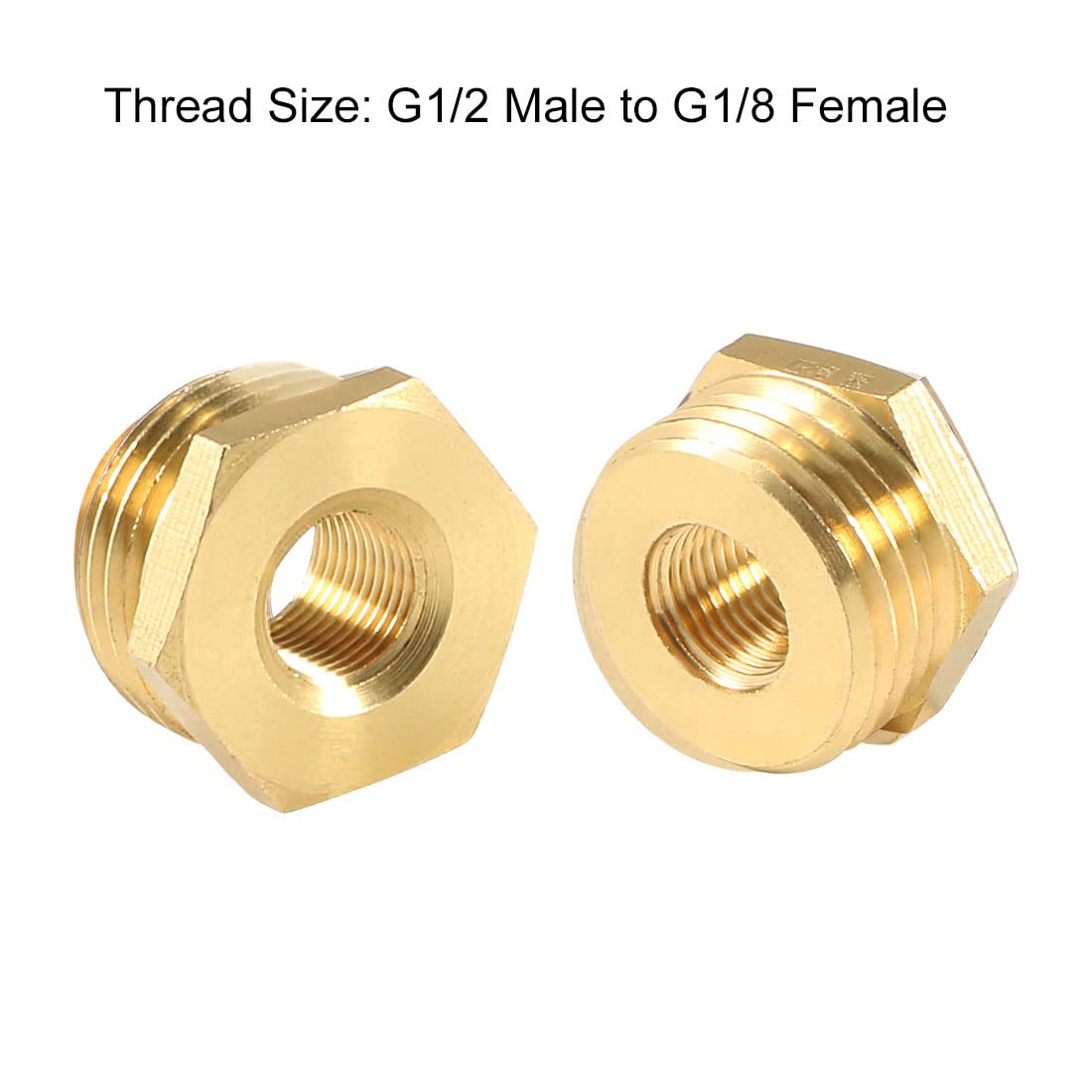 Raccord Réducteur Filetage Laiton - Mâle à Femelle - Tailles M14 à M30 Et BSP 1/8" à 3/4" - Plomberie - 12