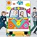 60's Hippie Bus Photo Prop 60s Party Decorations Large Fabric Retro Groovy Van Prop Hippie Selfie Frame Backdrop Background Banner Birthday Party Supplies Retro 60s 70s Party Favors 59 x 39.4 Inch