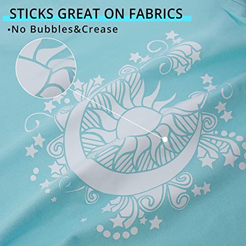 Image of HTVRONT Heat Transfer Vinyl Rolls - 2 Rolls 12 inch x 20ft White Iron on Vinyl for Shirts, White HTV for All Cutting Machines - Easy to Cut & Weed for Craft Heat Transfer Design