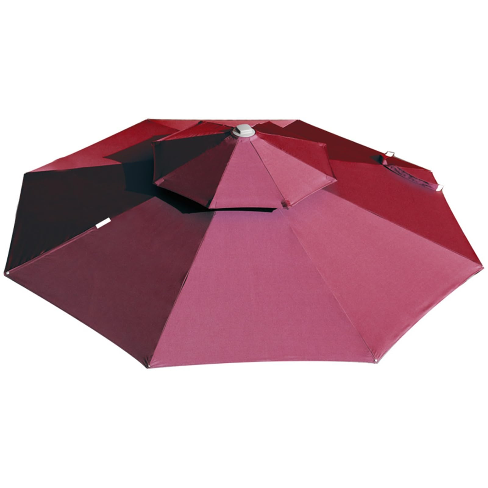 Auvent de remplacement ventilé avec pare-soleil durable rouge pour parasol de terrasse