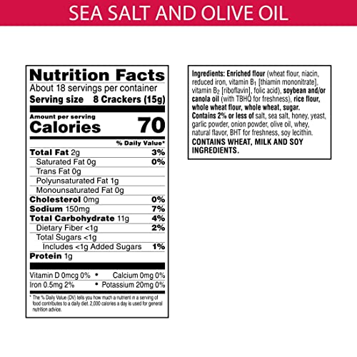 Town House Flatbread Crisps Oven Baked Crackers, Party Snacks, Sea Salt And Olive Oil, 9.5Oz Box (1 Box) #TOP1