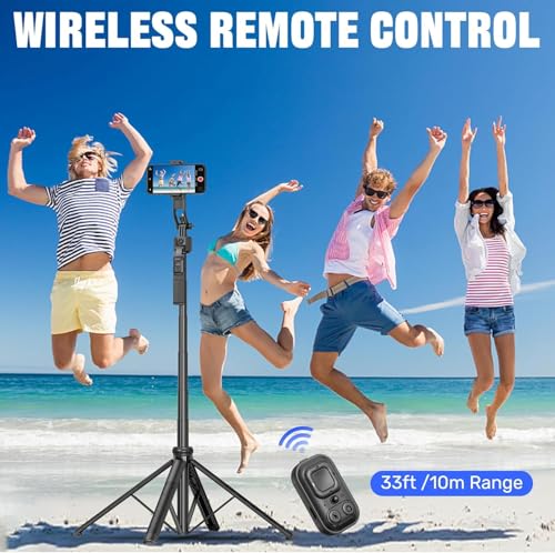Image of FKU C17 Auto Face Tracking AI Gimbal Selfie Stick Tripod Stand 3 in 1 Multifunctional Design, Detachable Bluetooth Remote Compatible for iPhone /Android, Best for Vlogging /Photo Shoot