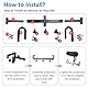 YEZMEK Rollstuhl Kopfstütze, Verstellbares Nackenkissen aus PU & Stahl, 30–50 cm Höhe, 90° drehbar & abnehmbar, passend für Rollstühle mit 38–52 cm Breite & 22/25,4 mm Rohrdurchmesser