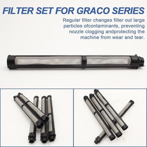 Image of 18 Pcs 287032 Airless Spray Filter, Pump Inner Core Filter Screen 60 Mesh Airless Paint Gun Filter Replacement for 390 395 490 495 595 Paint Sprayer Parts