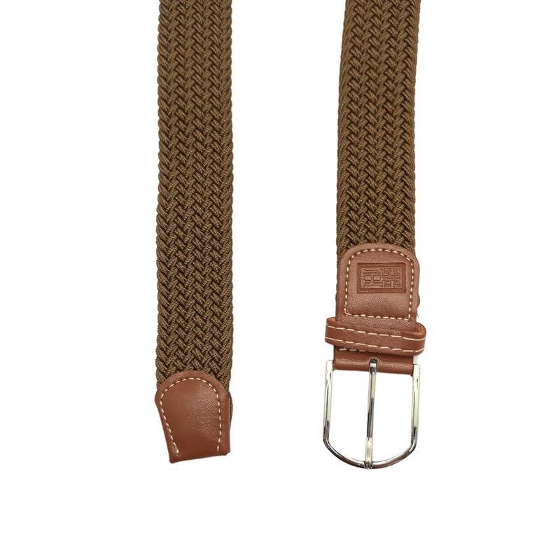 Image of The Tie Hub Unisex Stretchable Woven Fabric Belt | Adjustable, Hole-Free Design | Fits Up to 40 Inches Waist