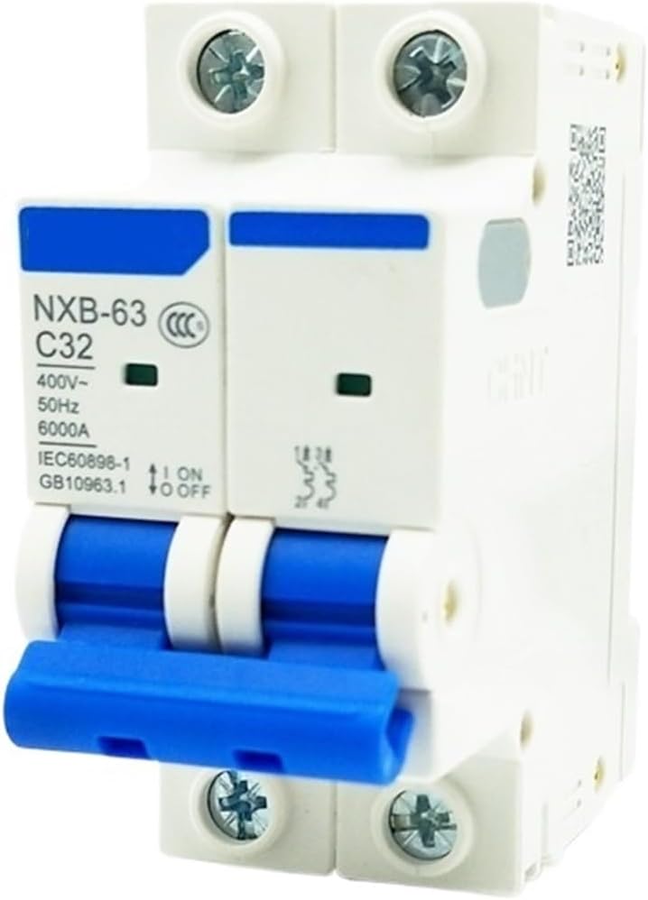 1Pcs Mini Circuit Breaker NXB-63 2 Poles C Type 6A 10A 16A 20A 25A 32A 40A 50A 63A 400V C45 MCB Replace DZ47-60(40A)