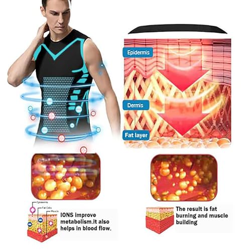 Zureto 2023 Nova versão Energxcell Ionic Shaping Vest, regata de compressão sem mangas masculina, ca
